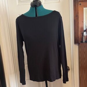 Premise Elegant Black Long Sleeve Top